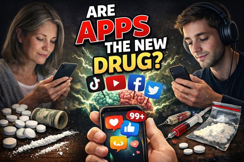 Online apps and digital dopamine: the drug nobody thinks they are taking