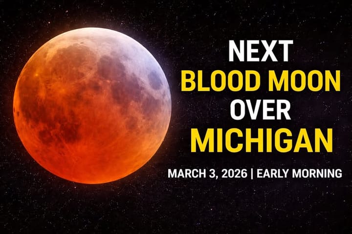 Next Blood Moon Over Michigan Set for March 3 2026