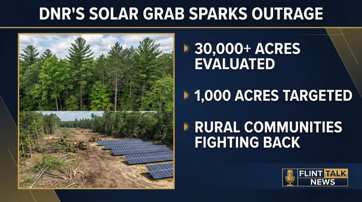 DNR's Solar Grab Sparks Outrage: Whitmer's Green Agenda Paves Over Michigan's Forests