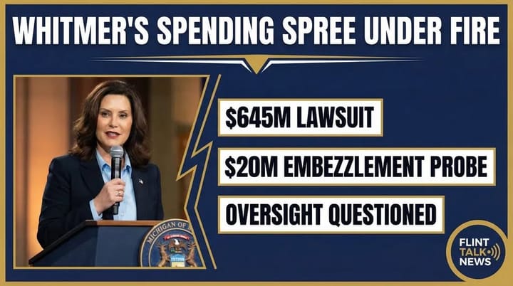 Whitmer's Spending Spree Under Fire: $645M Lawsuit and $20M Grant Embezzlement Probe